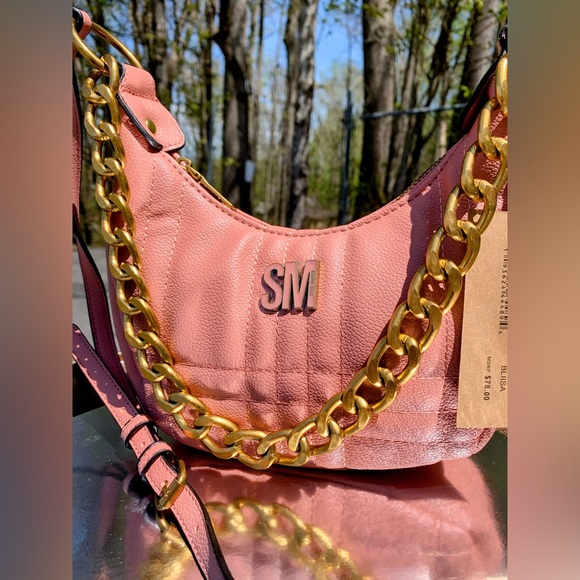Steve Madden Bags Nwt Steve Madden Quilted Pink Handbag With Brass